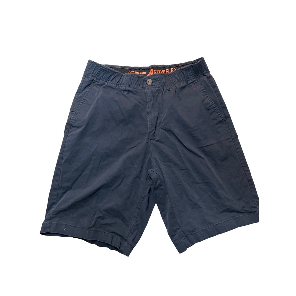 Architect Active Flex Men's Navy Blue Chino Shorts Elastic Waist Size 32‎